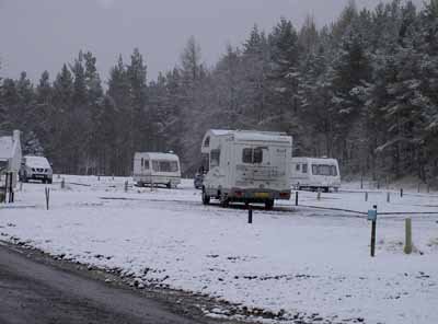 Camping in the snow